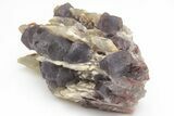 Purple Cubo-Octahedral Fluorite Crystals on Barite - Morocco #217058-2